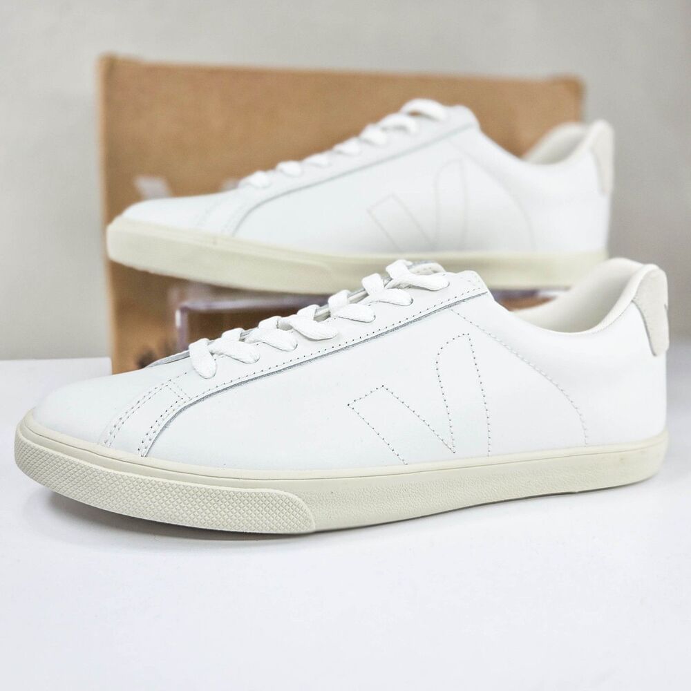 Veja Esplar Leather Sneakers All White Men’s 7 Women’s 9 EU 40 New in Box